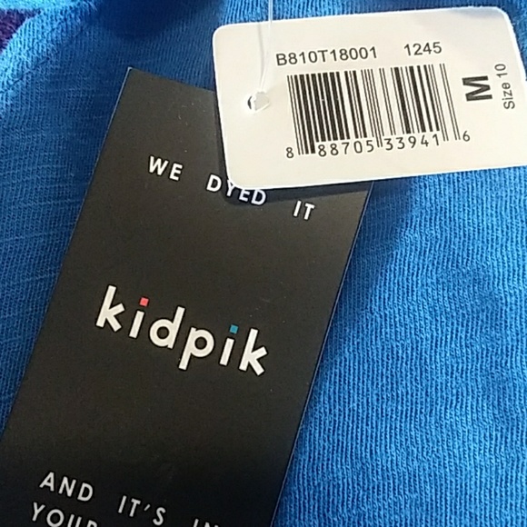 Blue kidpik tank with ruffled straps size 10/m - Picture 4 of 4